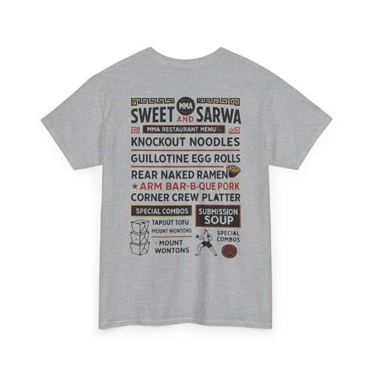 Sweet and Sarwa MMA Menu Tee - Grey